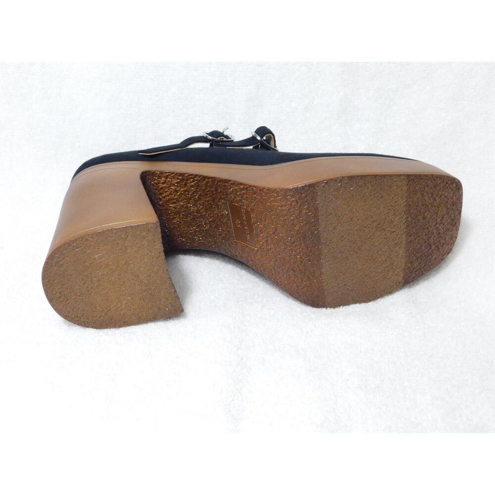 W691 Sun Stone Black Shaunaa Buckled Platform Dress Shoes 9.5 M - Picture 5 of 5